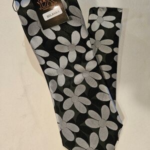 Men's Black and Gray Floral Tie